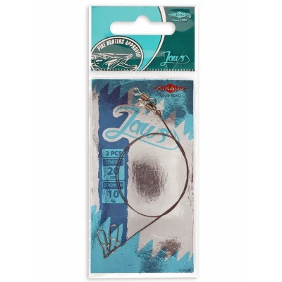 Afbeelding van Mikado Jaws Wolfram Leader Medium 35cm/15kg 2 pcs. Roofvis onderlijn