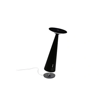 Afbeelding van Zafferano Dama Pro dimbare led tafellamp van aluminium, USB zijde voor het opladen mobiele apparaten, contactlaadstandaard, IP54 binnen en buiten, hoogte 29 cm, EU stekker zwart
