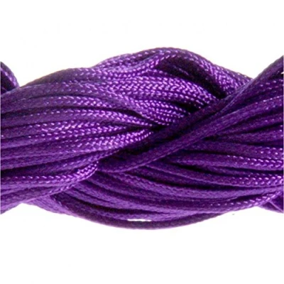 Afbeelding van Accessoires voor het maken van nylon draad, 1 mm, shamballa armband, 24 m, paars