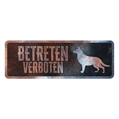 Afbeelding van D&amp;d Home Waakbord Hond Waarschuwingsbord German Shepherd Duits 40x13x0,3cm Meerkleurig 1st