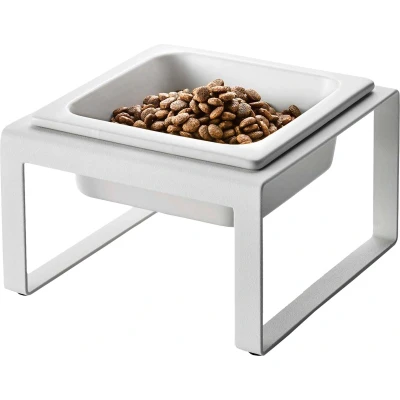 Afbeelding van Yamazaki Voerbak Kat / Hond Enkel Tower White