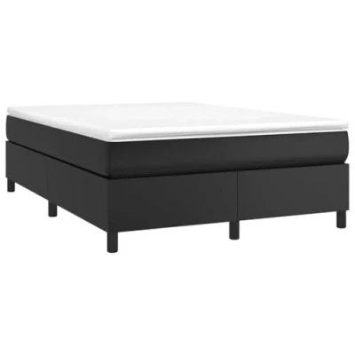 Afbeelding van Boxspringframe kunstleer zwart 140x200 cm