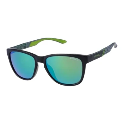Afbeelding van Oneill ONS 9061 20 Lunettes de soleil pour homme 127P Noir mat avec verres miroir polarisés Vert,