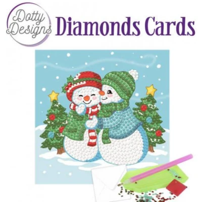 Afbeelding van Two Snowmen Diamonds Cards by Dotty Designs