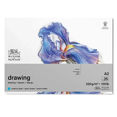 Afbeelding van Winsor &amp; Newton, papier, tekenblok, middelgrote korrel, 220 g, A2, 25 vellen