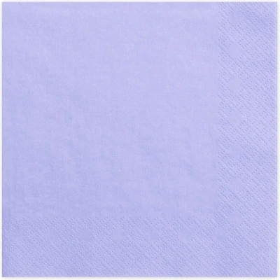 Afbeelding van 20x Papieren tafel servetten Lila paars 33 x cm paarse wegwerp diner/lunch