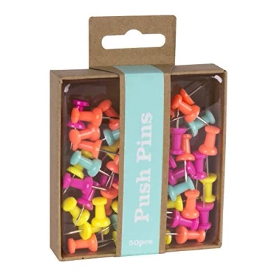 Image de Boîte De 50 Punaises Fluo Collection Apli