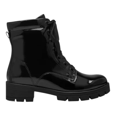 Afbeelding van Jana Dames Veterboot 25263 018 Zwart Lak Wijdte H Maat 39
