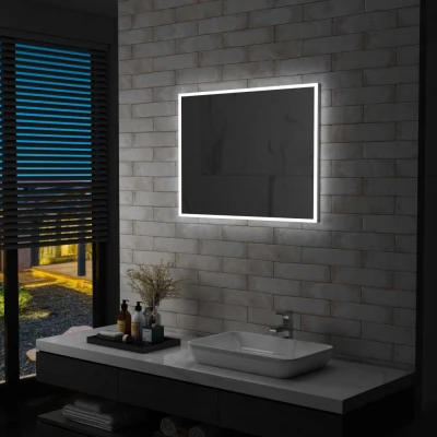 Afbeelding van Badkamerspiegel LED 80x60 cm