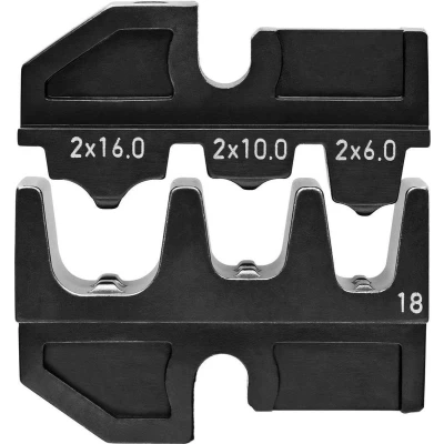 Afbeelding van Knipex 97 49 18 Krimpinzet Tweelings adereindhulzen 6 tot 16 mm² Geschikt voor merk 43 200, E, E AUS, UK, US