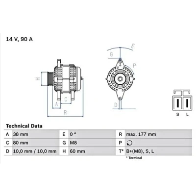 Afbeelding van Bosch Alternator/Dynamo 0 986 049 800