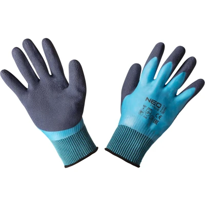 Afbeelding van NEO TOOLS 97 643 9 Beschermende handschoen blauw, grijs Latex