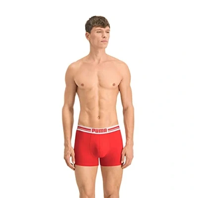 Image de Sous vêtement boxer Puma Placed logo nr/rge Assorties taille : XL réf 18747