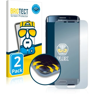 Afbeelding van BROTECT Screenprotector voor Samsung Galaxy S6 Edge Folie Beschermfolie transparant volledig dekking (2 Stuks)