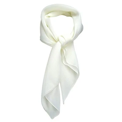 Afbeelding van TigerTie Fijne chiffon sjaal voor dames, effen, afmetingen: 58 x cm, Ivoor