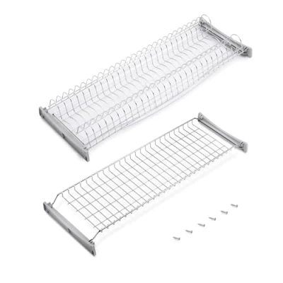 Afbeelding van Emuca Suprastar hangend afdruiprek voor borden en glazen, binnenbreedte module 760 770 mm, verchroomd, staal