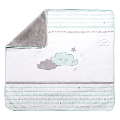 Image de Couverture bébé velours Happy cloud 80x80 cm