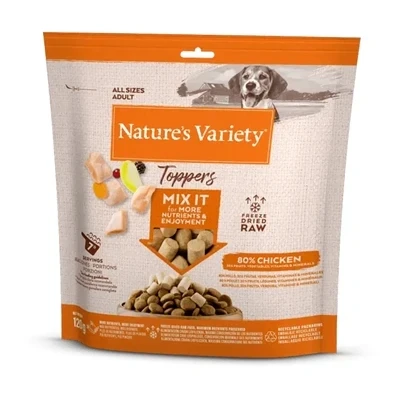 Afbeelding van Nature&#039;s Variety Gevriesdroogde Topper voor Honden Kip (120 g)