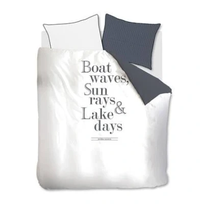 Afbeelding van Riviera Maison Lake Days dekbedovertrek Tweepersoons 200x200/220 Marineblauw