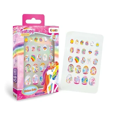 Afbeelding van CRAZE Galupy Unicorn 24 stuks kunstnagels voor meisjes in verschillende maten