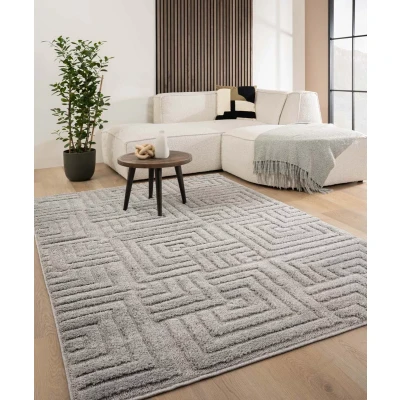 Afbeelding van Scandinavisch Vloerkleed Arc Shade Lichtgrijs 80x150 Cm