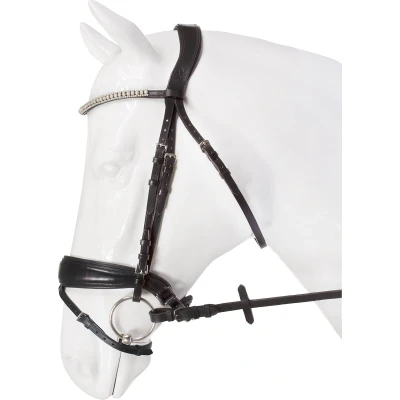 Afbeelding van Horka Hoofdstel Gipsy Zwart/zilver Pony