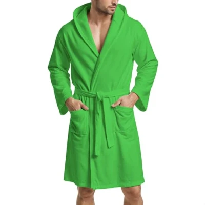 Afbeelding van PETTI Artigiani Italiani Badjas voor dames, heren, groen