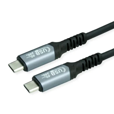 Afbeelding van Value USB kabel 4.0 C stekker, stekker 0.80 m Zwart Afgeschermd 11.99.9089