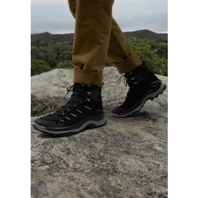 Afbeelding van Lowa Innovo GTX MID Outdoorschoenen, Heren, Maat: 45, Schwarz/grau Leer en textiel