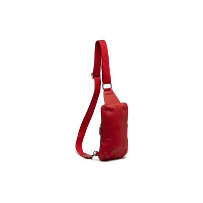 Afbeelding van The Chesterfield Brand Leren Crossbody Tas Rood Cambridge