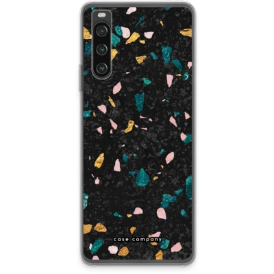 Afbeelding van Case Company® hoesje geschikt voor Sony Xperia 10 IV Terrazzo N10 Soft Cover Telefoonhoesje Bescherming aan alle Kanten en Schermrand