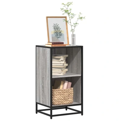 Afbeelding van vidaXL Boekenkast 40x35x76 cm bewerkt hout grijs sonoma eikenkleurig