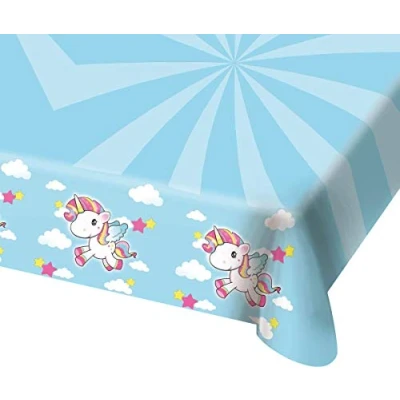 Image de Nappe Licorne Enfants 180x130cm par unité
