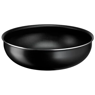 Afbeelding van Lagostina Ingenio Essential Plus Wok Ø 28 cm aluminium wokpan met antiaanbaklaag voor gas en oven, deegpan thermosignaal bakindicator, bruikbaar afneembare handgreep