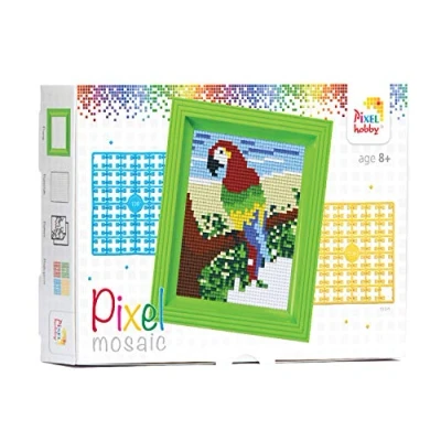 Afbeelding van Pixelhobby geschenkverpakking Papegaai 31251