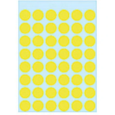 Afbeelding van Huismerk Herma 1854 Etiket Rond 12mm Fluor Geel Pakje met 5 velletjes stickers