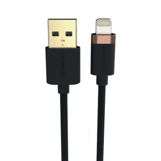 Afbeelding van Duracell 3A MFi USB A naar Lightning Kabel Kevlar 2M Zwart