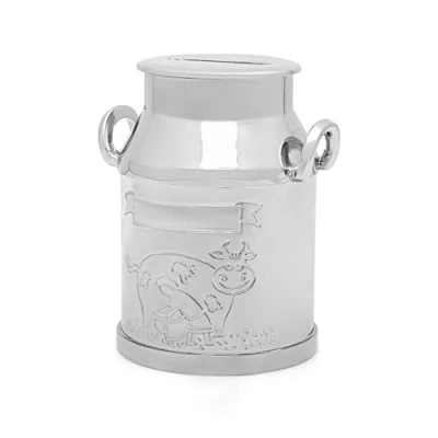 Afbeelding van Zilverstad Money box Milk churn silver colour