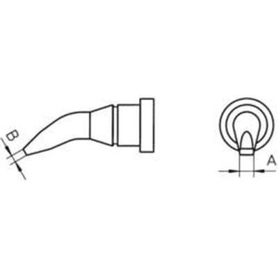 Afbeelding van Weller LT AX soldeerpunt Ronde vorm, gebogen Grootte 1.6 mm Inhoud: 1 stuk(s)