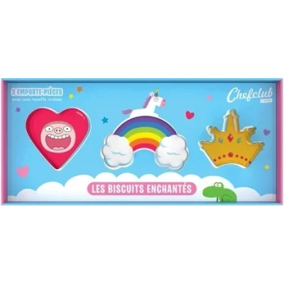 Afbeelding van Chefclub Network Kids 2PAST887 uitsteekvormen voor kinderen, betoverde koekjes: hart, regenboog en kroon