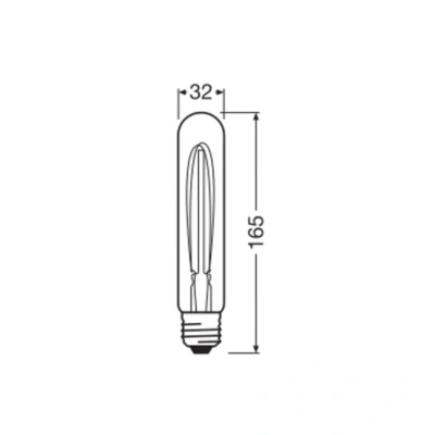 Afbeelding van OSRAM LED Vintage 1906, buis, goud, E27, 4,8 W, 822, dimbaar.