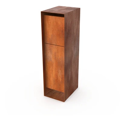 Afbeelding van Geroba Cortenstaal Pakketbrievenbus 30x45x120cm (lxbxh)
