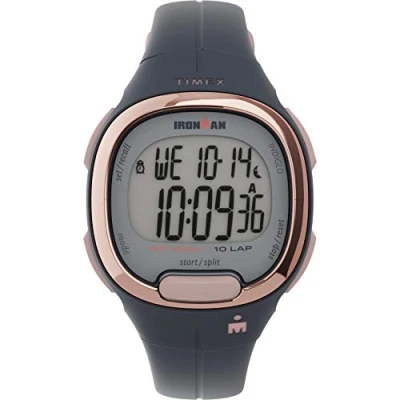 Afbeelding van Timex Ironman Transit dameshorloge, 33 mm, Blauw/Roze, chronograaf, chronograaf