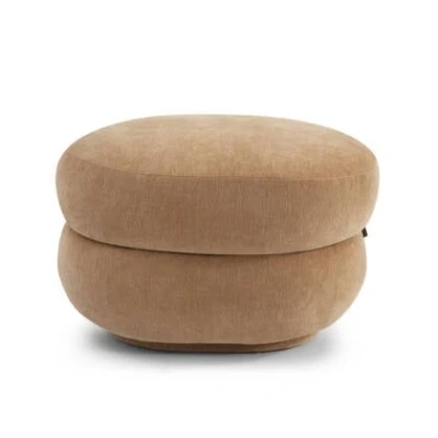 Afbeelding van Hocker Mia ovaal chenille terracotta Poef