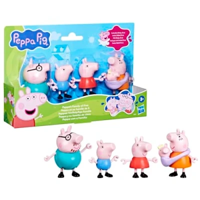 Image de Peppa Pig et sa famille de 5, coffret figurines