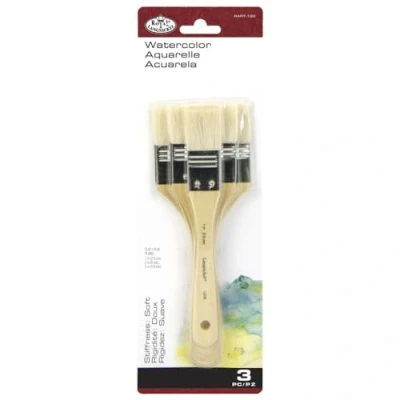 Afbeelding van Royal and Langnikkel Set van 3 cepillos Para el Pelo de Cabra, maat groot, RART 100