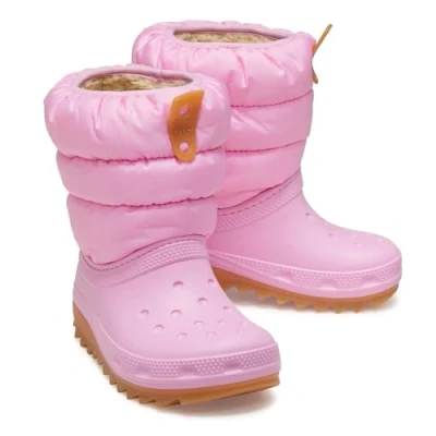 Afbeelding van Crocs Classic Neo Puff Boot K Kinderen Boots Roze Maat 33/34