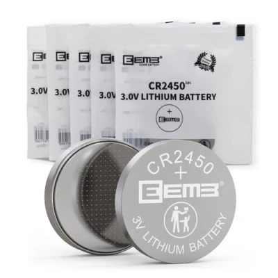 Afbeelding van EEMB CR2450 Batterij 3V Lithium Li mno ₂ Drukknopbatterij DL2450 ECR2450 BR2450 horloge compatibel voive kaars alarmsysteem autosleutel FOB afstandsbediening rekenmachine (5)