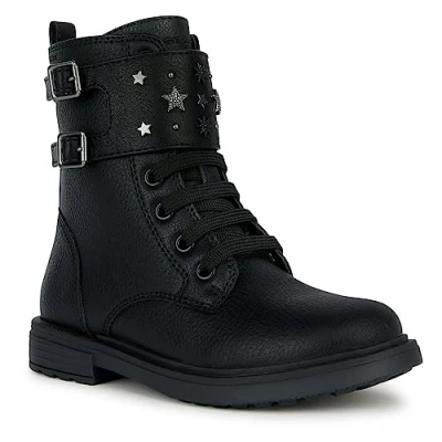 Afbeelding van Geox Eclair Veterboots voor kinderen, Maat: 31, Black Kunststof