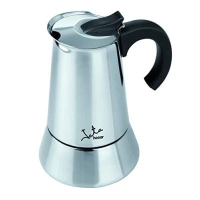 Afbeelding van Italiaanse Koffiepot JATA CAX106 ODIN * Roestvrij staal (10.5 x 19 10.5 cm) (6 Kopjes)